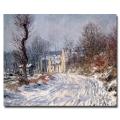 Claude Monet 'The Road of Giverny, Winter, 1885' Canvas Art