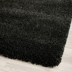 Cozy Solid Black Shag Rug (8'6 x 12')