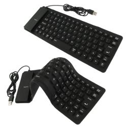 BasAcc Foldable USB Keyboard, Black