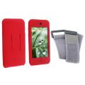 BasAcc Red/Gray Skin Case w/ Armband for iPod Touch