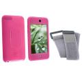 BasAcc Pink/Gray Skin Case w/ Armband for iPod Touch
