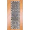 Indo Hand-tufted Gray/ Ivory Wool Rug (2'6 x 8')