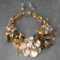 Golden Gradual Flower Bouquet Statement Jewelry Set (Thailand)