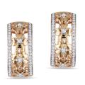 14k Pink Gold 1/2ct TDW Diamond Hoop Earrings (H-I, SI1-SI2)