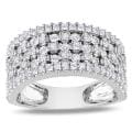 Miadora 14k White Gold 1 1/3ct TDW Diamond Fashion Ring (H-I, SI1-SI2)