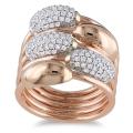 14k Two-tone Gold 3/4ct TDW Diamond Fashion Ring (H-I, SI1-SI2)