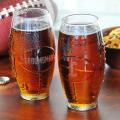 Cathy's Concepts Custom Glass Football Tumbler