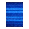 Indo Hand-knotted Tibetan Blue Wool Rug (4' x 6')