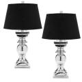 Indoor 1-light Elegance Black Velvet Table Lamps (Set of 2)