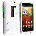 White/ Green Hybrid Case for LG Esteem MS910