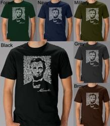 Los Angeles Pop Art Men's Abe Lincoln Cotton T-Shirt