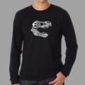 Los Angeles Pop Art Men's T-Rex Dinosaur Long Sleeve T-Shirt