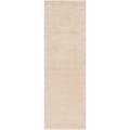 Hand-crafted Ivory Geometric Chiono Wool Rug (2'6 x 8')