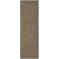Hand-crafted Green Geometric Choro Wool Rug (2'6 x 8')