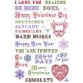 JustRite Stampers 'Winter Words' 27-piece Clear Stamp Set (1 Sheet)