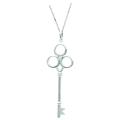 Sterling Silver Diamond Accent 3-leaf Clover Necklace