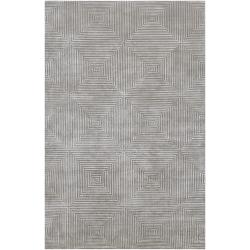 Candice Olson Hand-knotted Gray Apeiro Semi-Worsted New Zealand Wool Rug (5' x 8')