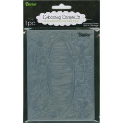 'Thank You' Embossing Folder (with Flowers)
