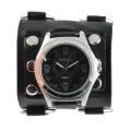Nemesis Men's Punk Metal Black Skull Watch