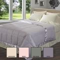 Oxford Stripe 300 Thread Count White Down Blanket