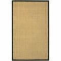 Hand-Woven Ocean Black Border Rug (3' x 5')
