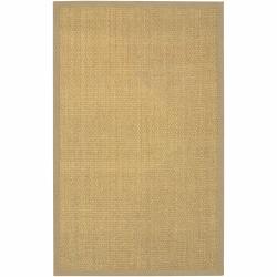 Hand-Woven Mandara Beige Border Rug (9' x 13')