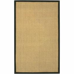 Hand-Woven Mandara Black Border Rug (3' x 5')