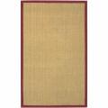 Hand-woven Ocean Red Border Rug (3' x 5')