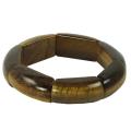Gems For You Tiger's Eye Bamboo-style Stretch Bracelet