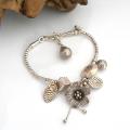 Dream Floral Garden Handmade Silver Bracelet (Thailand)