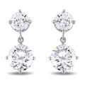 18k White Gold 2 1/10ct TDW Diamond Earrings (G-H, I1-I2)