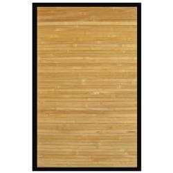 Namaste Bamboo Rug with Black Border (7' x 10')