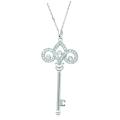 Sterling Silver 1/5ct TDW Diamond Fleur De Lis Pendant (H-I, I1-I2)