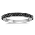 Miadora 10k White Gold 3/4ct TDW Black Diamond Ring