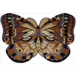 Hand-tufted Butterfly Rug (2' 6 x 4')