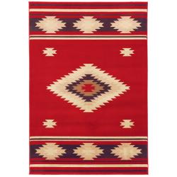 Dick Idol Woven Red Sinop Polypropylene Rug (7'9 x 11'2)
