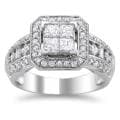 14k White Gold 1 1/4ct TDW Diamond Composite Engagement Ring (H-I, I1-I2)