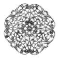 Beadaholique Antiqued Silver Plated Fancy Peony Filigree Stamping 46mm