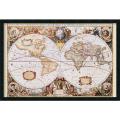 Hondio & Jansson 'Map Of The World' Gel-Textured Art Print