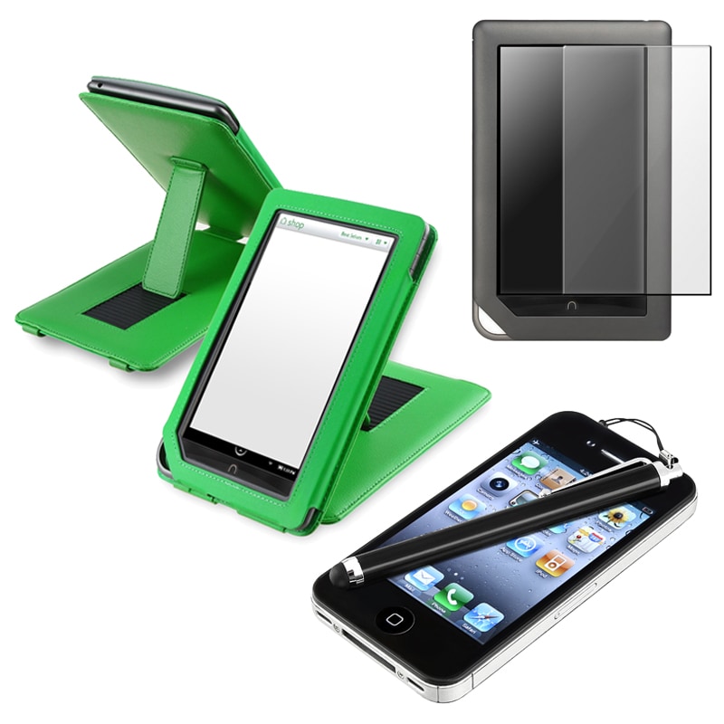 Leather Case/ Screen Protector/ Stylus for  Nook Tablet