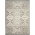 Poolside Grey/ Cream Indoor Outdoor Rug (4' x 5'7)