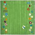 Handmade Children's Summer Grass Green N. Z. Wool Rug (6' Round)