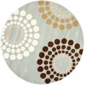 Handmade Soho Celeste Blue New Zealand Wool Rug (6' Round)