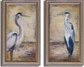 Patricia Pinto 'Blue Heron I and II' Framed 2-piece Canvas Art Set
