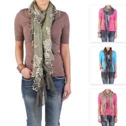Hailey Jeans Co. Pretty Angel Women's Lace Trim Scarf