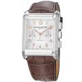 Baume & Mercier Men's 'Hampton' Silver Dial Brown Leather Strap Watch