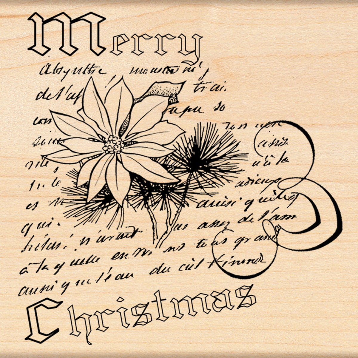 Penny Black Christmas Narrative Wood mounted Rubber Stamp