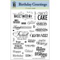 Hot off the Press Birthday Greetings Acrylic Stamp Sheet