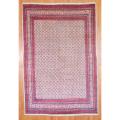 Persian Hand-knotted Mir Ivory/ Red Wool Rug (7'2 x 10'7)