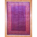 Persian Hand-knotted Mir Navy/ Red Wool Rug (7'2 x 10'5)